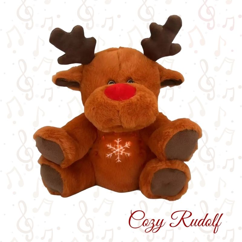 Cozy Rudolf™ – Peluche Navideño con Respiración y Luz Relajante