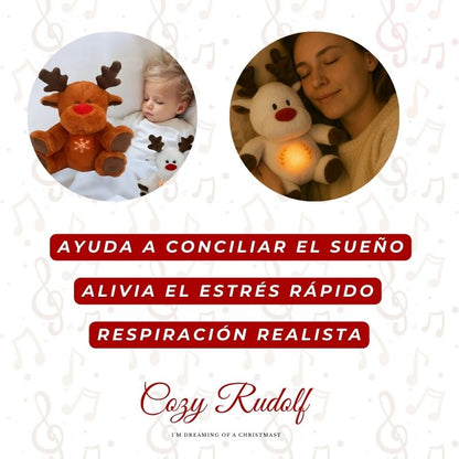 Cozy Rudolf™ – Peluche Navideño con Respiración y Luz Relajante