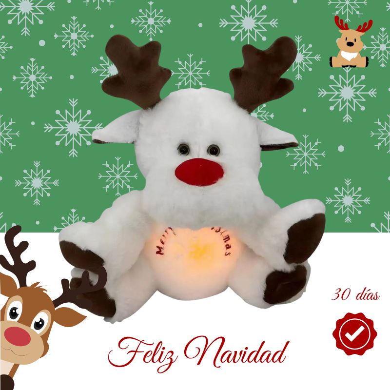 Cozy Rudolf™ – Peluche Navideño con Respiración y Luz Relajante